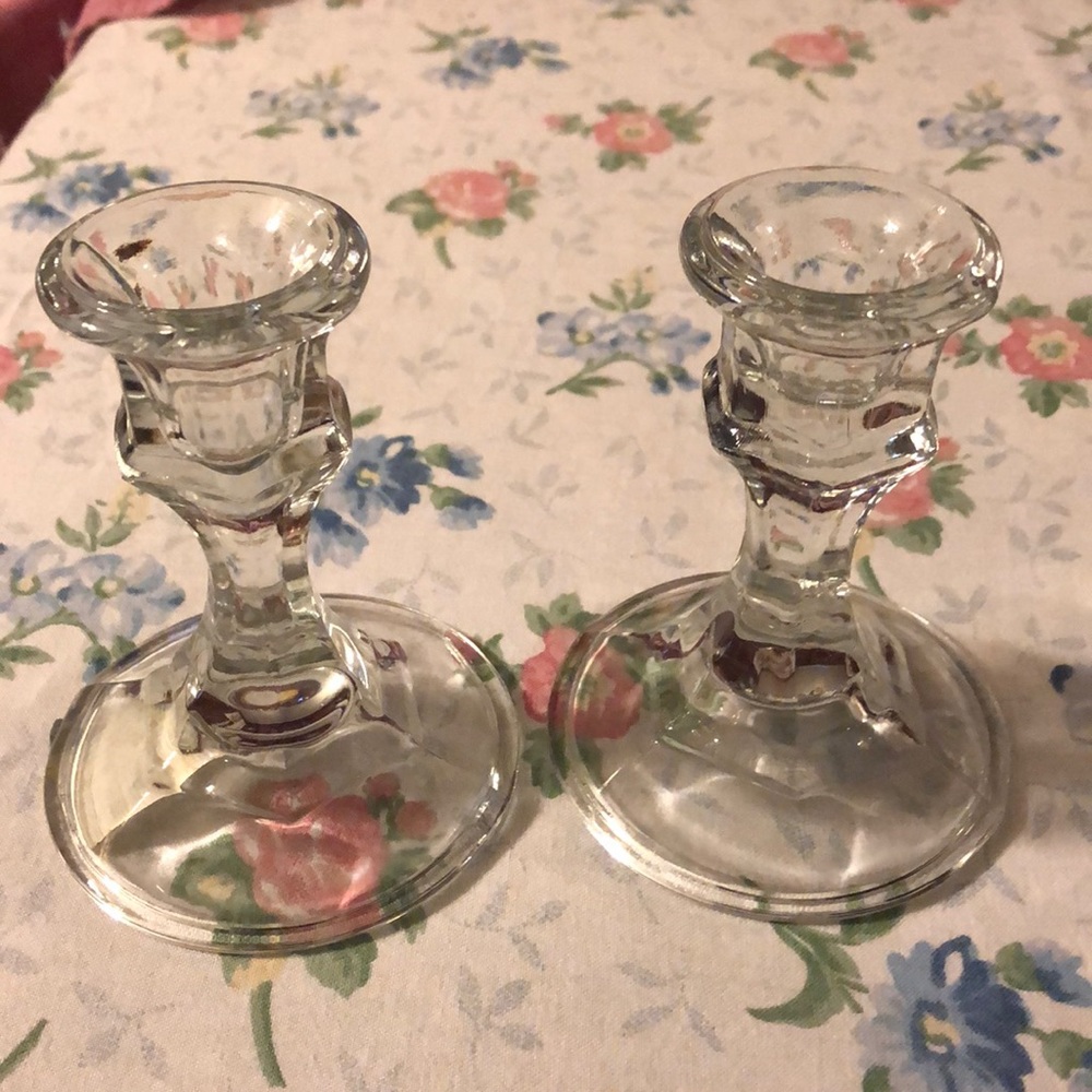 🕯️4/$20🕯️ Crystal Candlesticks